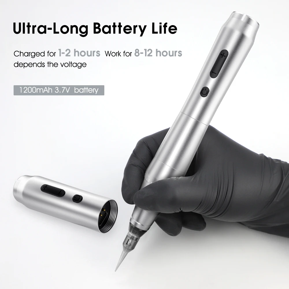 Nuova macchina per tatuaggi Wireless penna per tatuaggi rotativa batteria originale per alimentazione motore tedesca 2400mAh corsa di ricarica rapida 3.5mm - immagine 2