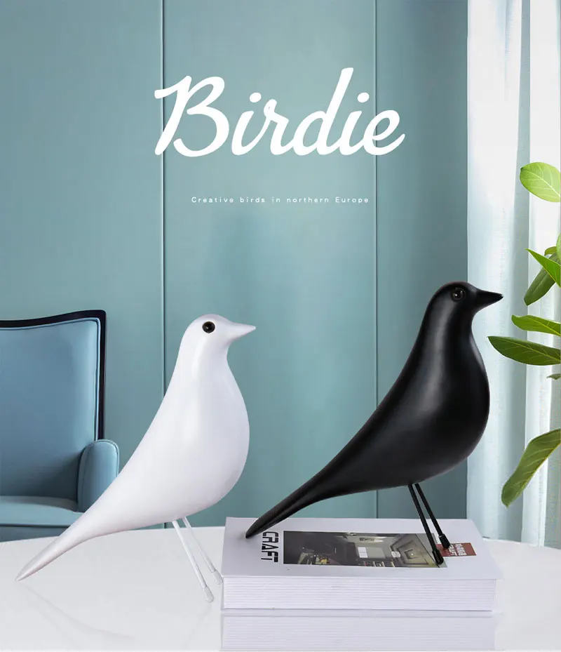 Nordic Resin Peace Dove Sculpture Ornaments Living Room Entrance Wine Cabinet Animal Statue Crafts Birthday Gifts Decoration