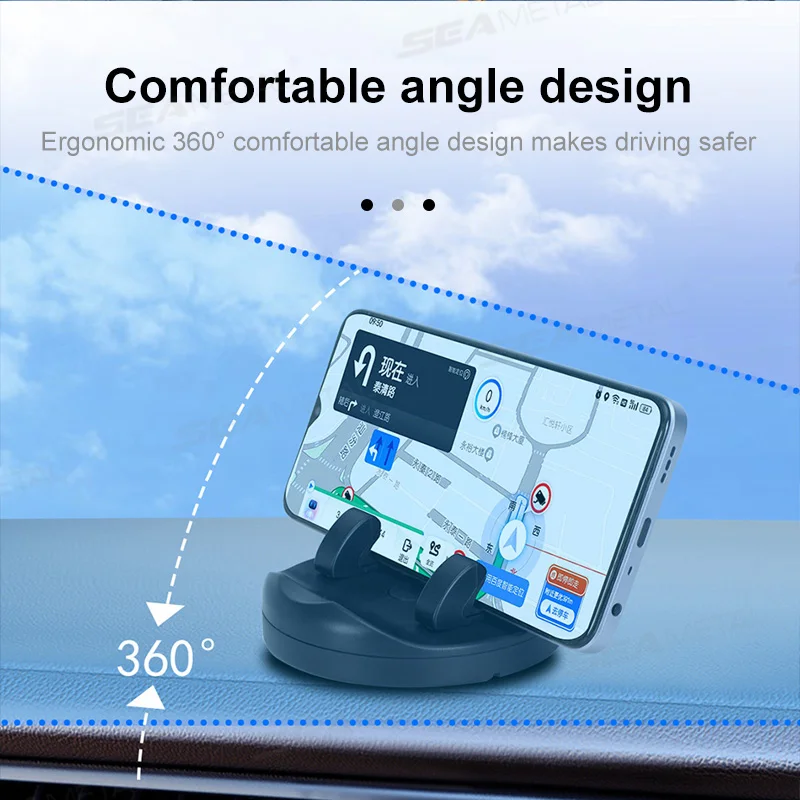 SEAMETAL Head-Up Car Phone Mount Flexible Rotation Phone Holder Stable Anti-Slip Rubber Smartphone Support Universal for 4-7 in BEST SELLERS