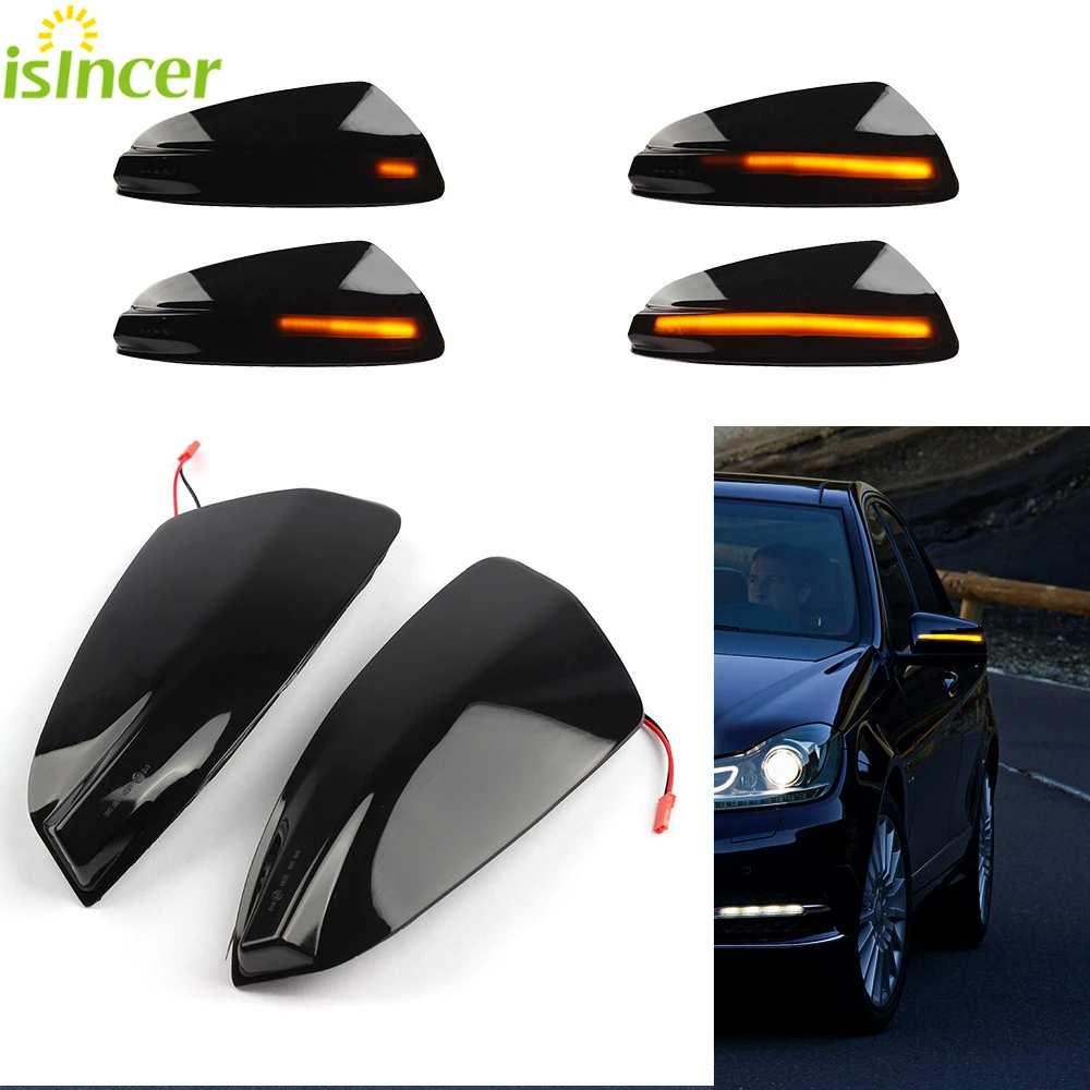 2Pcs LED Dynamic Turn Signal Side Mirror Sequential Light Lamp For Mercedes Benz Viano W639 2010
