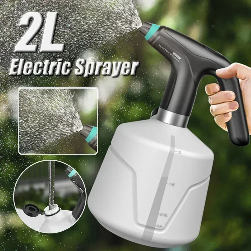 2L Agriculture Electric Sprayer Automatic Watering Can USB Rechargeable Pesticide Garden Sprayer Disinfection Filling Sprayer