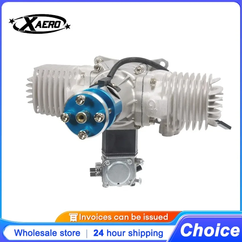 GP-76 76 cc Gasmotor, 2-Takt-Doppelzylinder-RC-Flugzeugmotor, hohe Leistung 7,5 PS für 3D-Kunstflug im Maßstab 30–35 %