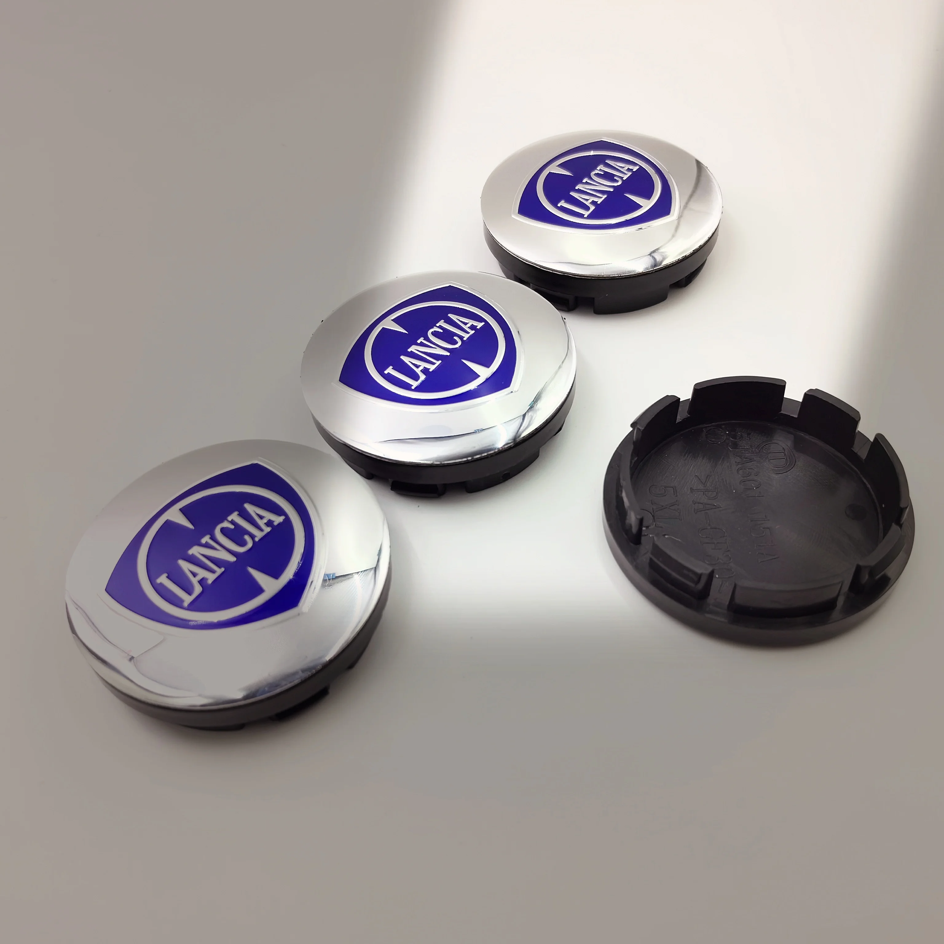 4 Stück Auto-Styling Aluminium 56mm 60mm Radnabenkappen für FIAT 500 Lancia Logo Kappa Delta 3 Ypsilon Musa Voyager – Detail 12