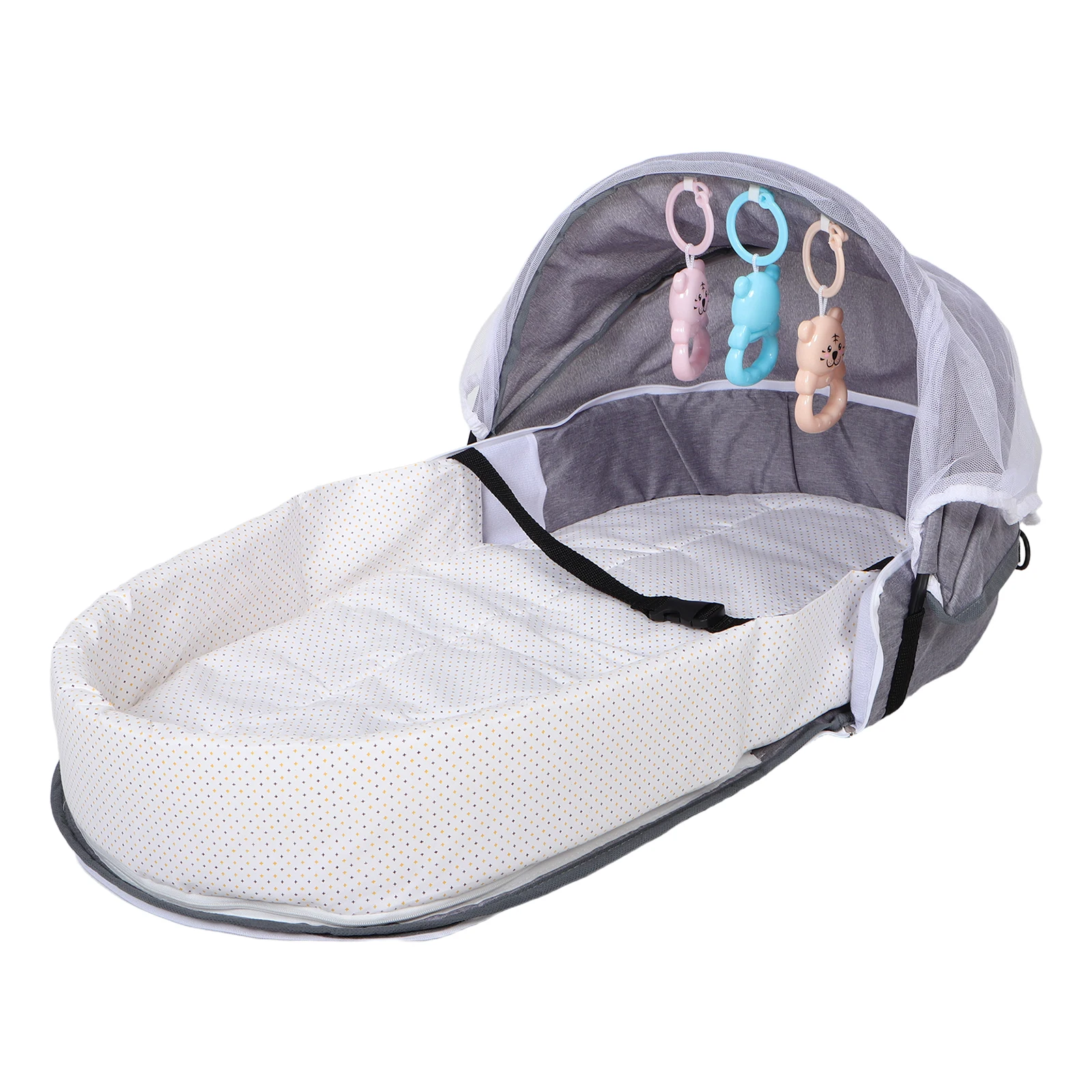 1pcs Baby Bionic Isolation Bed Crib Washable Bassinet Sunshade Lounger Portable Travel Foldable Mesh Net Infant Bed