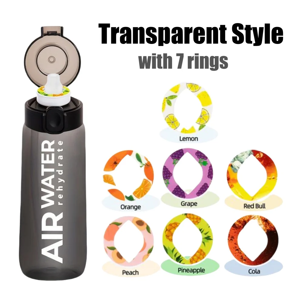 7 rings Clear Black