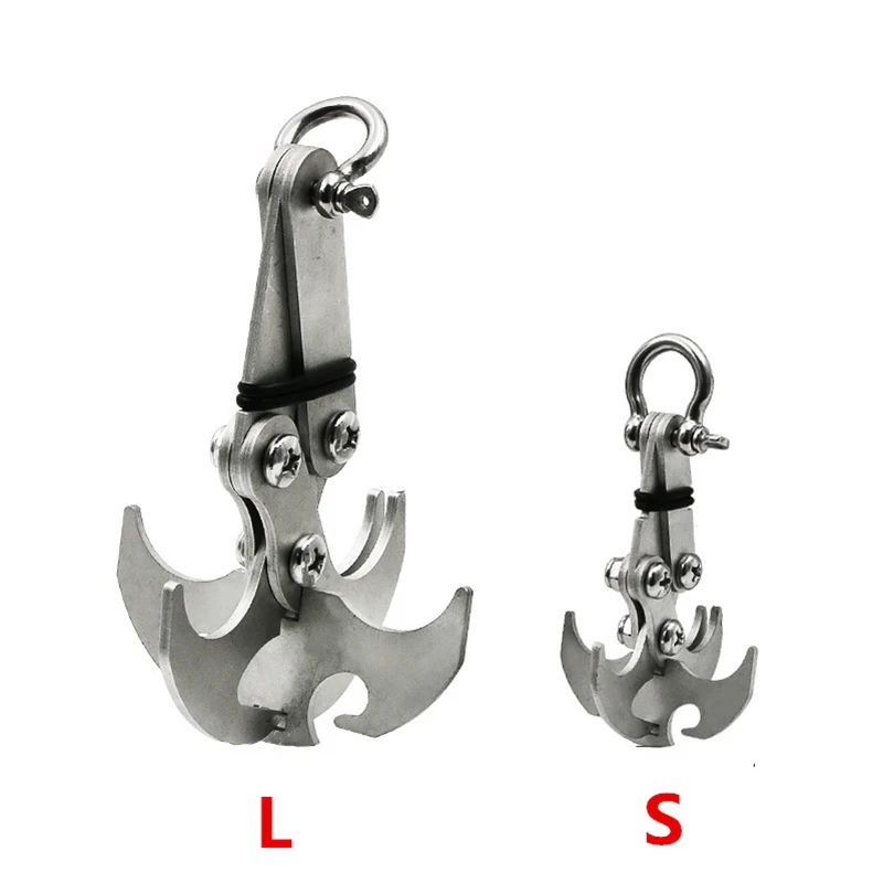 Outdoor Stainless steel Serrated Claws hook Climbing rock climbing  Grappling Gravity Foldable grapling Rescue Accessories Hook - AliExpress