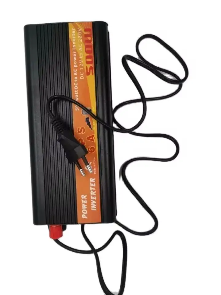 비상 UPS 500W DC 24V-AC 110V 60HZ 수정 웨이브 인버터, 가정용 차량용 배터리 충전기 포함