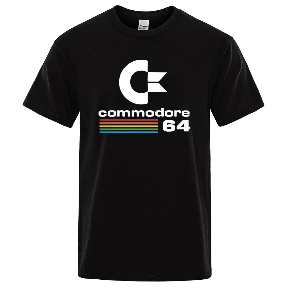 

2024 Men T-shirts Summer Commodore 64 Print T Shirt C64 SID Amiga Retro Cool Design Oversized Breathable streetwear S-3XL
