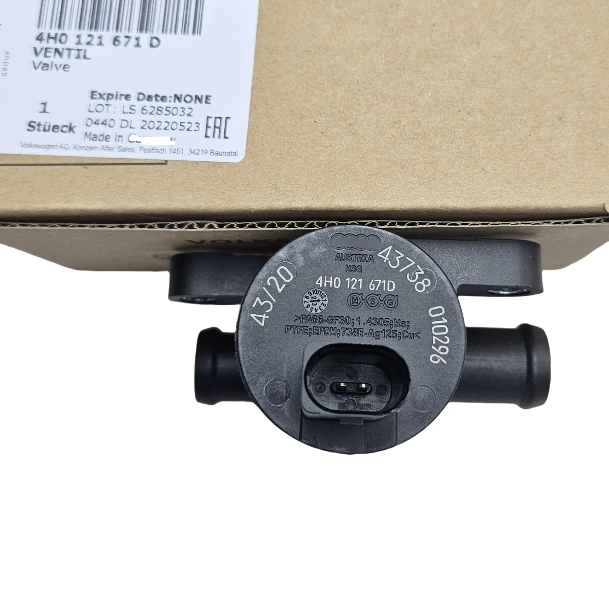 Car Heater Control Valve 4H0121671D 4H0121671B Solenoid Valve for Audi A4 A5 A6 C7 A7 A8 Q5 Volkswagen Golf 7 Passat B8
