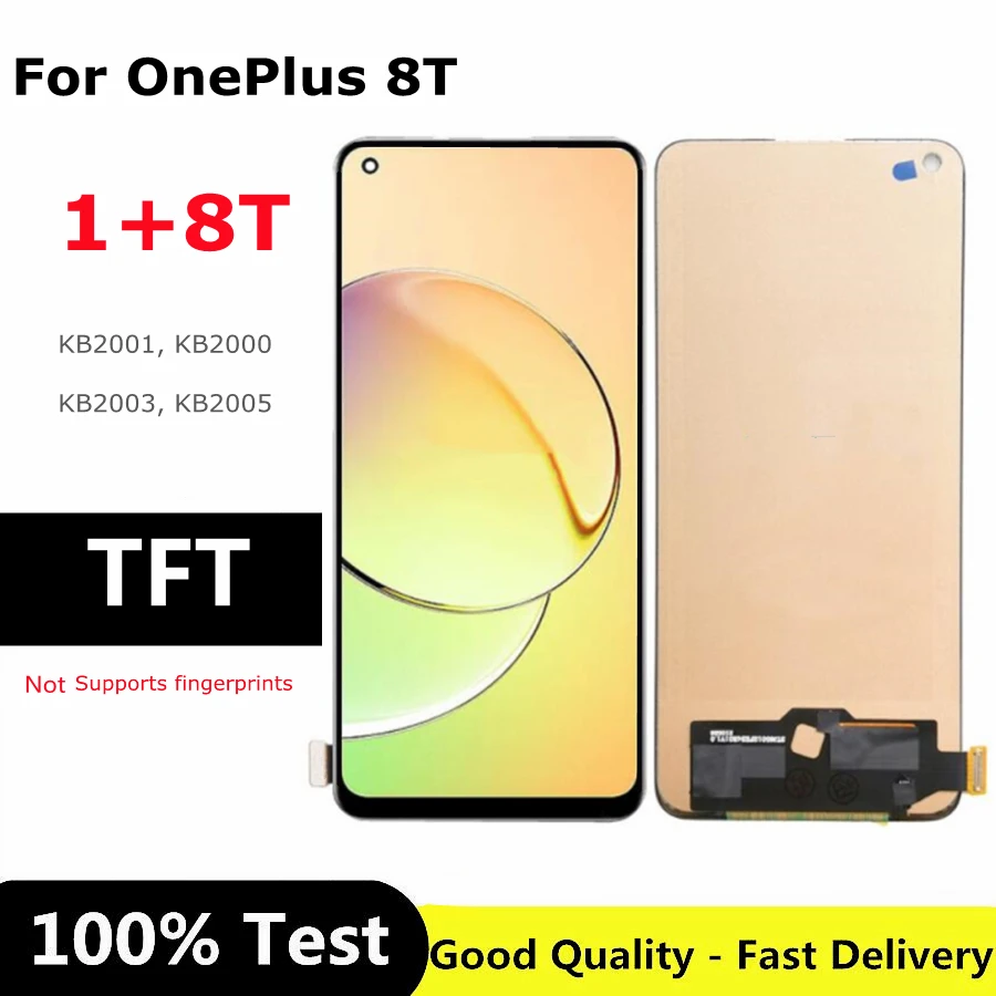 

6.55" TFT For OnePlus 8T LCD Display Screen Touch Sensor Screen Digitizer For Oneplus8T KB2000 KB2001 KB2003 KB2005 LCD Screen