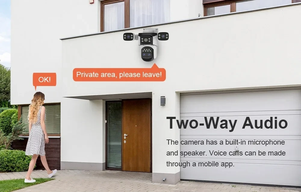 ANSVICAM 10K UHD WiFi6 20MP Outdoor Security Camera with 10X Zoom 3-Screens Four