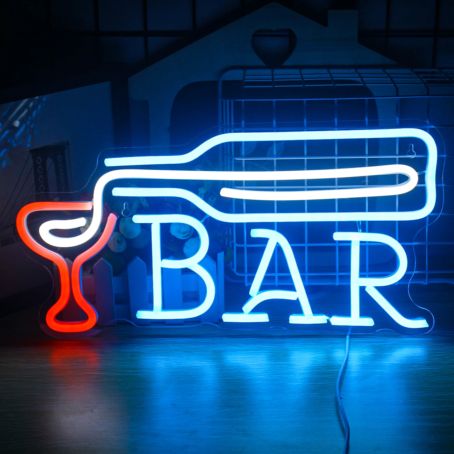 Bar neon signs acrylick led bar sign usb powered bar neon lights with