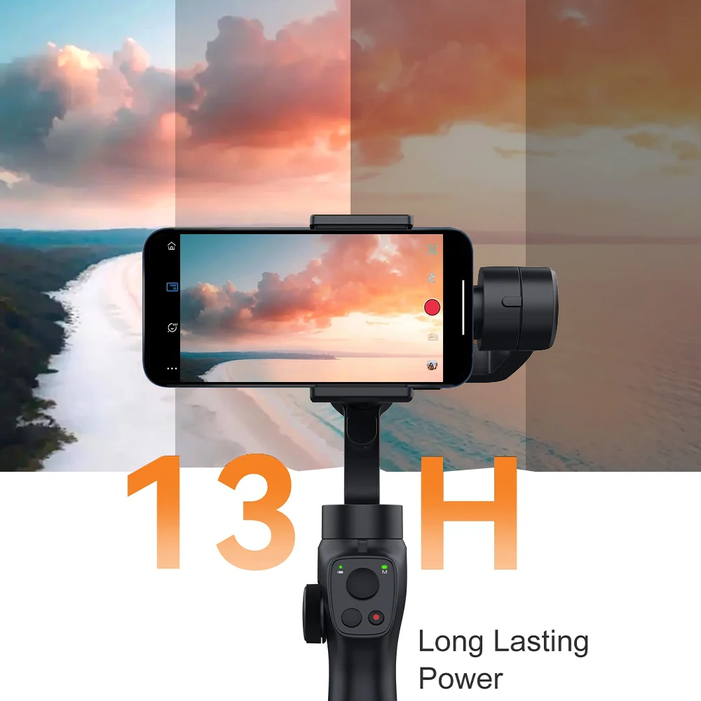 FUNSNAP Capture 2S 3-Axis Handheld Gimbal Stabilizer for Smartphone Face Tracking Gesture Control for iPhone Android Vlog