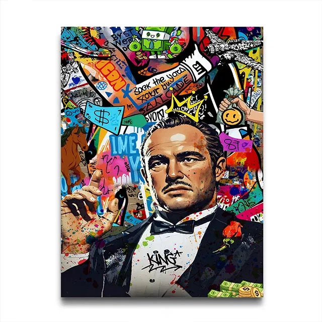 Bold Urban Graffiti Art Print - Retro 80s Street Style Canvas Decor