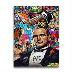 Bold Urban Graffiti Art Print - Retro 80s Street Style Canvas Decor - 40x60cm Unframed (Green)