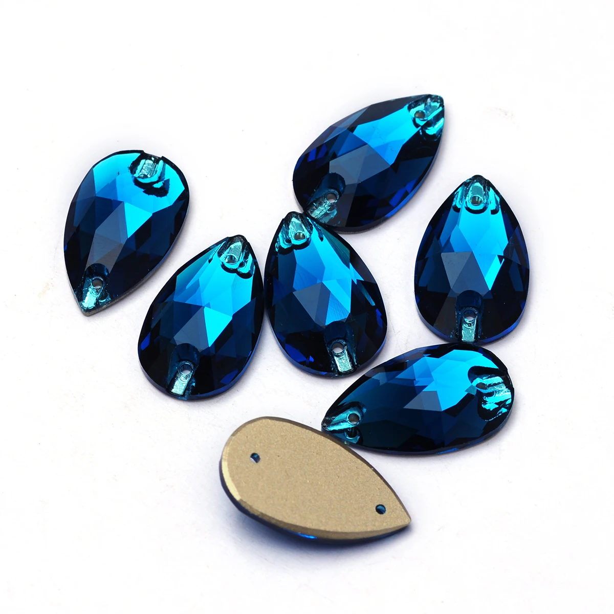 PUBRILEX Glas-K9-Strasssteine zum Aufnähen, Tropfenkanten mit Fasen, Kristallen, glitzernde Steine zum Aufnähen für DIY-Kleidungsstücke, Kleidung – Detail 10