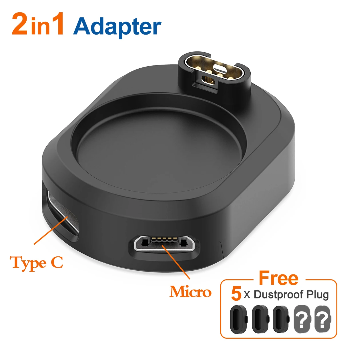 Watch Charger Charging Adapter For Garmin Fenix 8 7 7X 6 6S 5 5X Venu 2S Vivoactive 3 4 Type C/Micro USB iOS Marq
