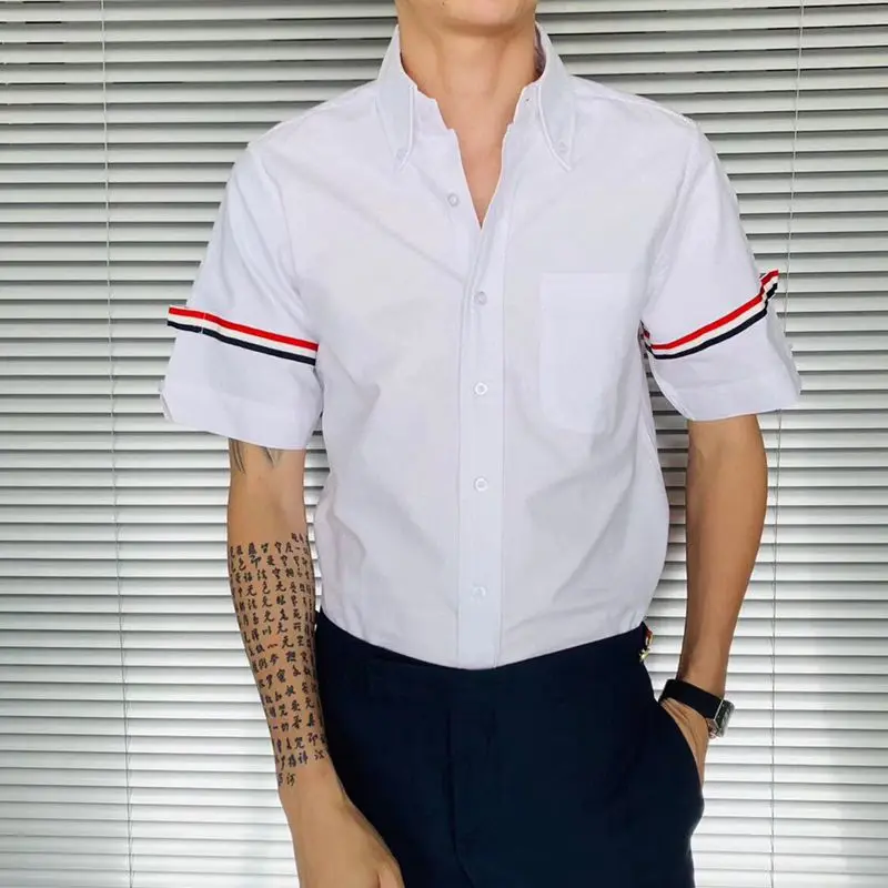 

Shirts Men Clothing Summer 2023 For Mens New Designer Clothes Shirts & Blouses Camisas De Hombre Tops Korea Fashion Short Sleeve