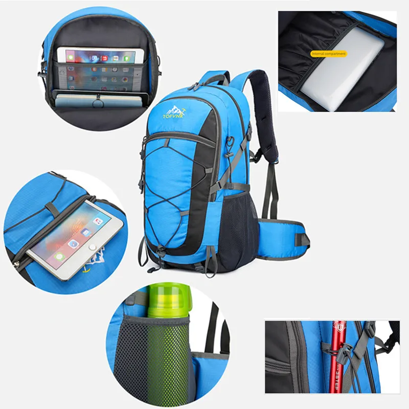 Backpack Camping Sport Bag For Men Women Travel Accessories Female Large 50 Liters Mountaineering Male Bagpack Hiking Rucksack 4