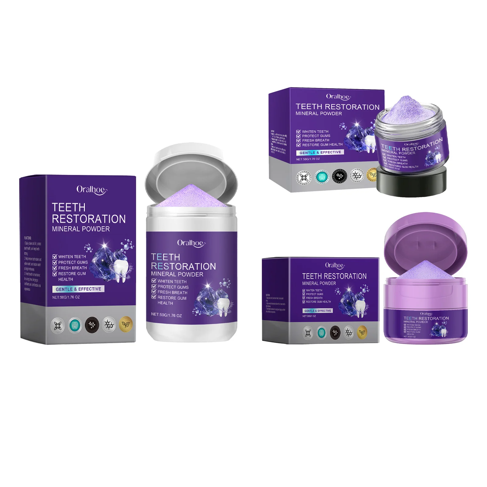 Whitening Purple Toothpaste Dental Color Corrector Remove Tartar Plaque Repair Gum Cleaning Bad Breath Tooth Brightening Powder teeth whitening product teeth whitening essence tooth powder teeth health product