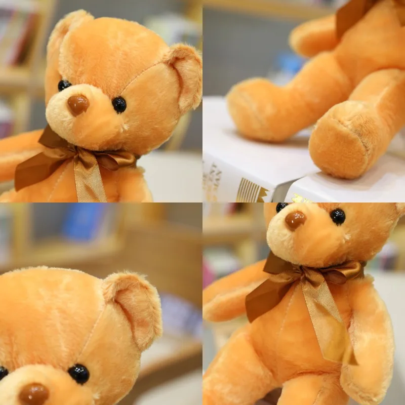 Brown Teddy Bear Plush Toy With Rose - Soft 9'' Stuffed Animal For Valentine's, Anniversary, Birthday Gifts