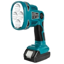 

Portable 12W 18V LED Lamp Flashlight For Makita Lithium Battery USB Outdoor Tools Work Light