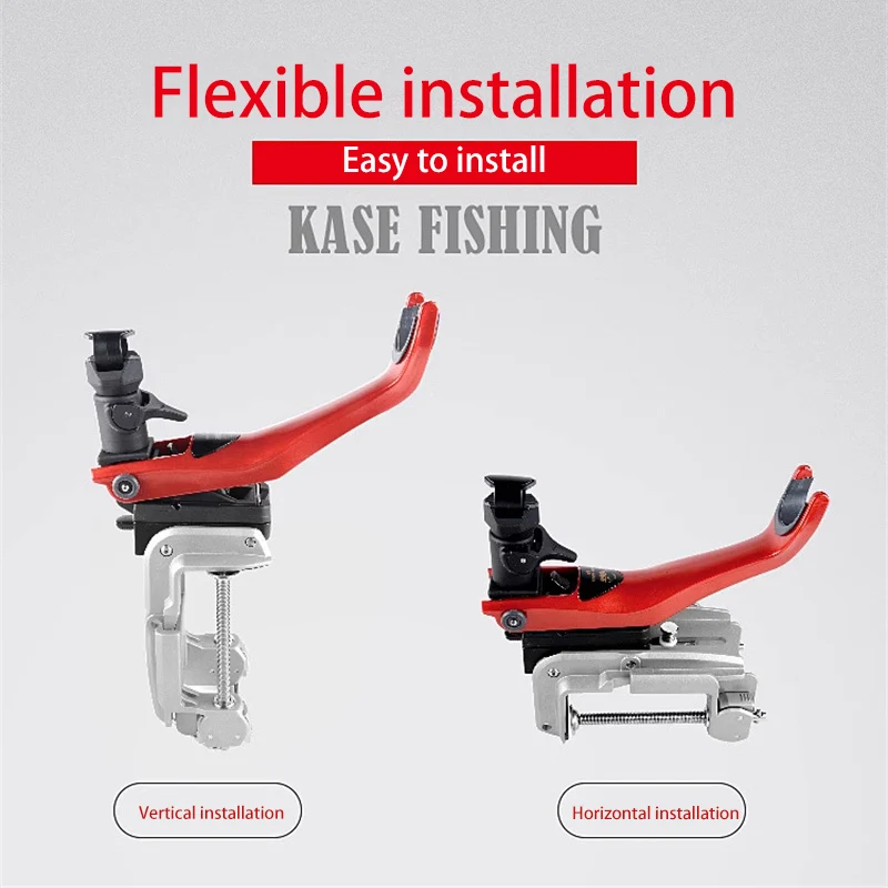 KASE Original Boat Fishing Rod Holder 0 to16cm Width adjustable 360 Degree Rotation Aluminum Alloy Boat Fishing Rod Keeper