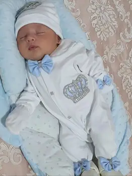 Completi per neonato Set abbigliamento per bambini prodotti per la cura dei neonati in vero cotone tuta per il corpo camicia pantaloni cappello 5 pezzi origine turchia