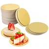 10/16/22/26cm Golden Silvery Round Cake Boards Circle Cardboard Base Cupcake Dessert Tray Birthday Party Cake Decorating Supplie 2