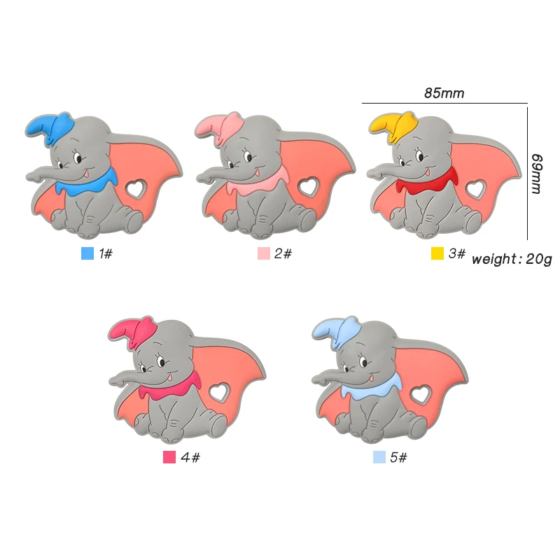 1/3/10pcs Silicone Teething Beads