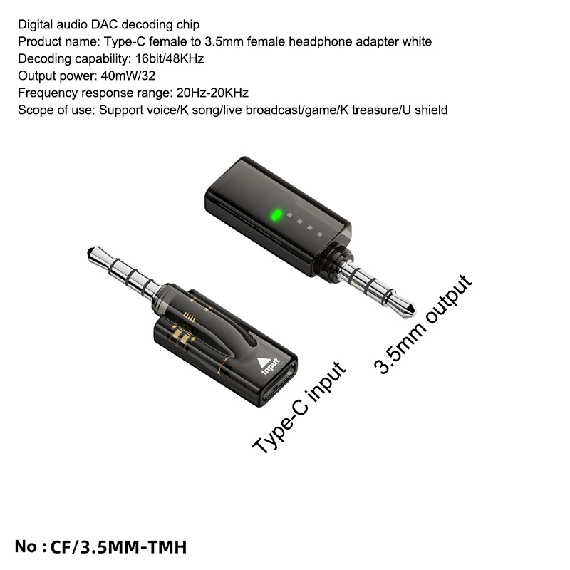 USB-C to 3.5mm AUX Audio Adapter for Headphones and Car Audio Systems