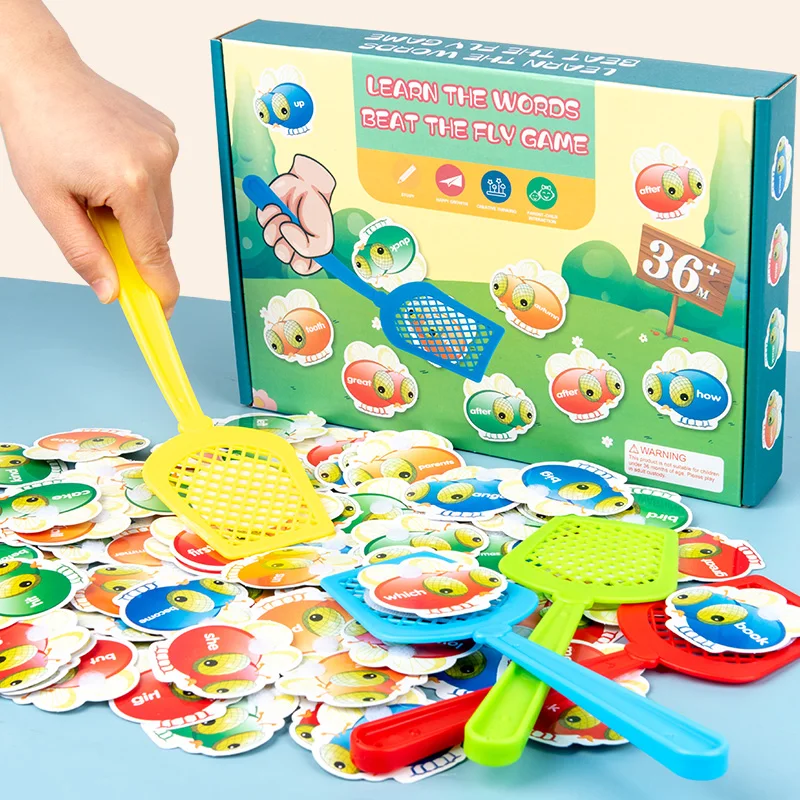 Early Education Fly Swatter Toy Cognitive Alphabet English Enlightenment Concentration Reaction Parent-child Interaction Toys 3