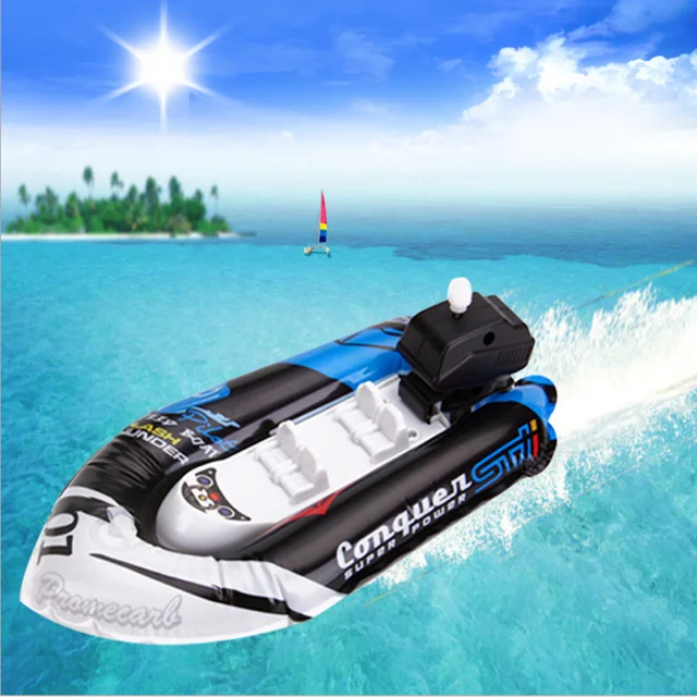 Inflatable Speed Boat Wind Up Toy Float In Water Kids Toys Clockwork Ship Toy Baby Bath Toy Water Play Game for Children Boy Toy 5
