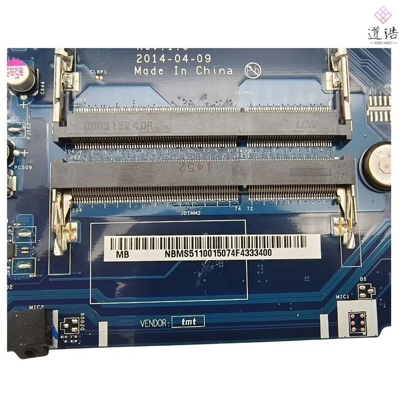 LA-B231P For Acer Aspire E5-521 E5-521G Laptop Motherboard NBMS511001 A6-6310 CPU 1GB DDR3 Mainboard 6 LA-B231P For Acer Aspire E5-521 E5-521G Laptop Motherboard NBMS511001 A6-6310 CPU 1GB DDR3 Mainboard - Image 4