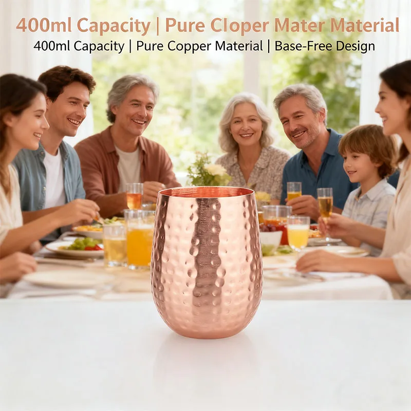 100% Copper Moscow Mule Mug Durable Coppery Beer Mugs Coffee Mug Milk Cup Pure Copper Bar Cup Drinkware - Image 3