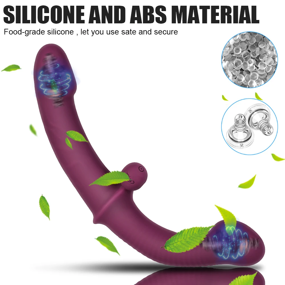 Dildo Strapless Strapo Vibratore G Spot Doppia testa Vibratig 10 Velocità Aal Massaggiatore per la Prostata Giocattolo del Sesso per Co_voghion.com