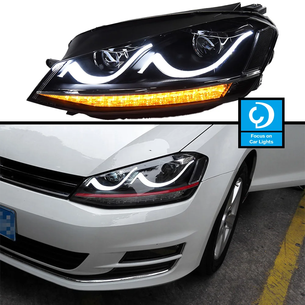 Car Front Headlight For VW Golk7 Golf 7 MK7 LED HeadLamp Styling