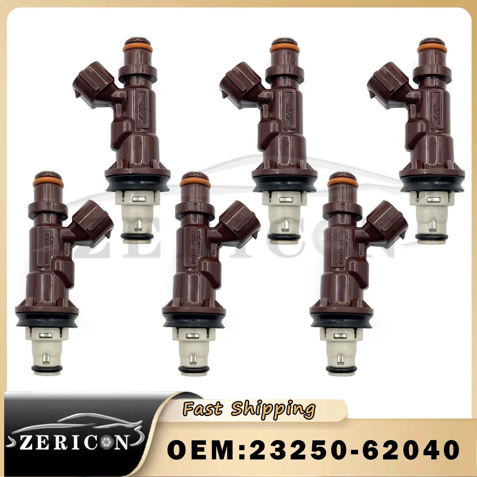 

6pcs 23250-62040 2325062040 New Fuel Injectors Nozzle for Toyota 98-02 4Runner 98-04 Tacoma 00-04 Tundra 3.4L V6 23209-62040