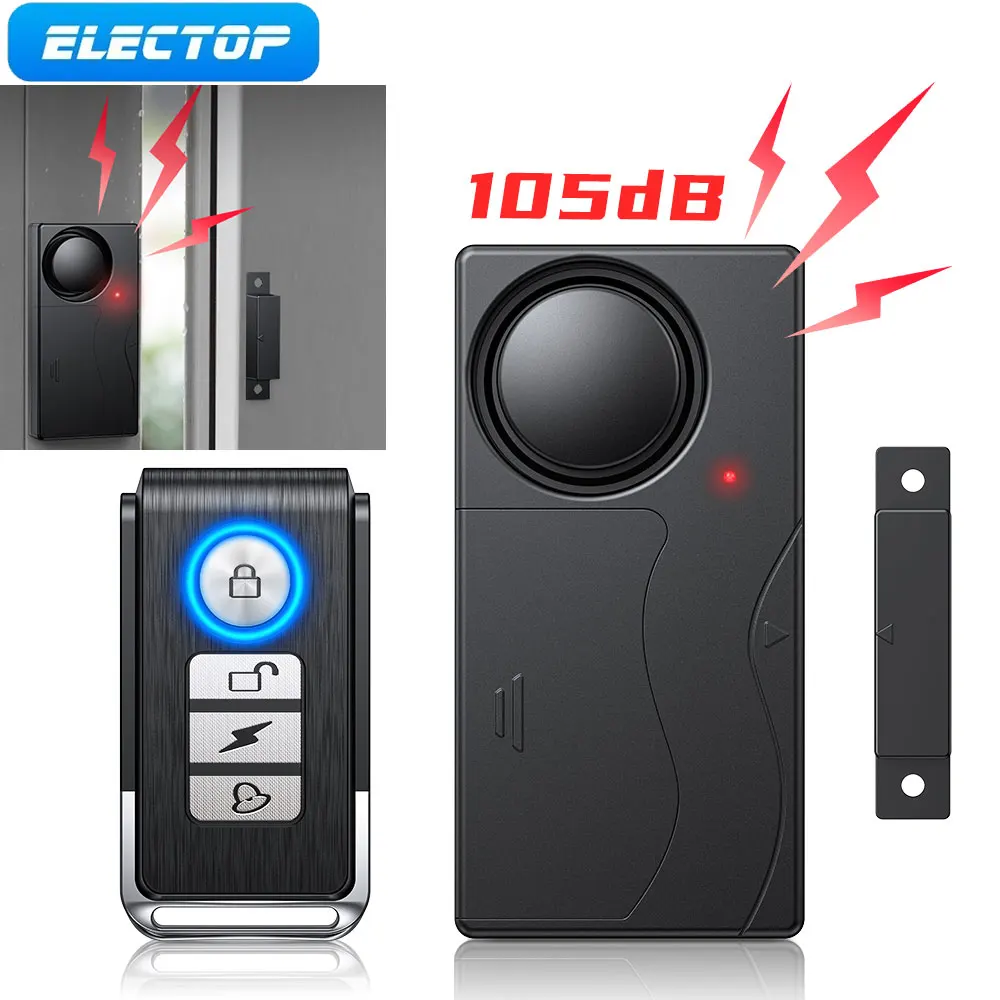 Electop High-Decibel Window & Door Security Alarm