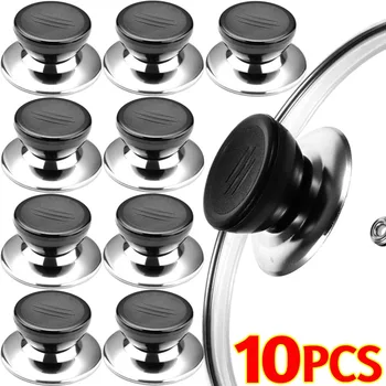 10/1PCS Universal Pan Lid Handle Heat-Resistant Cooking Pan Lid Replacements Stainless Steel Pot Knobs Kitchen Cookware Parts 1