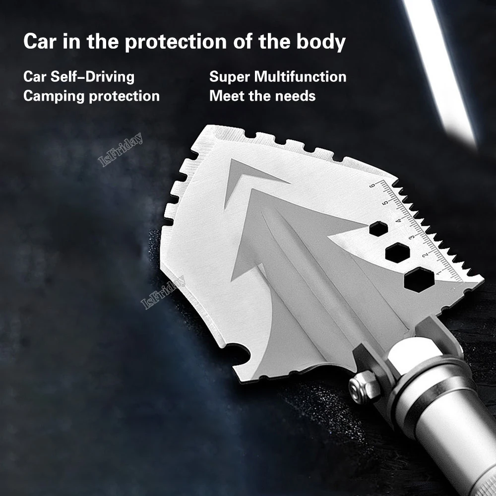 Multifunctional Folding Military Shovel Outdoor Survival Set Garden Tools Camping Fold Multifunction Shovel Outdoor Knife 3