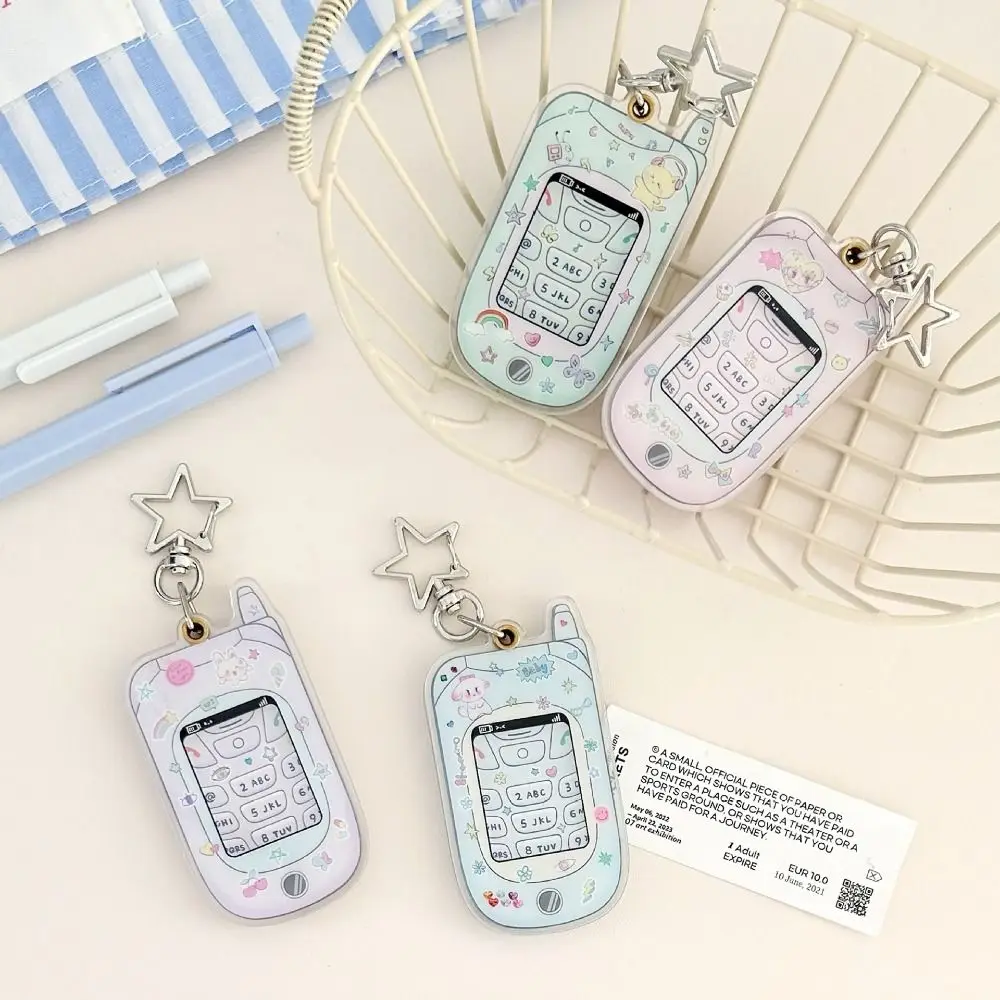 Acrylic Acrylic Photocard Holder Photo Frame Mini Phone Shape Idol Card Display Protector Decoration Kawaii