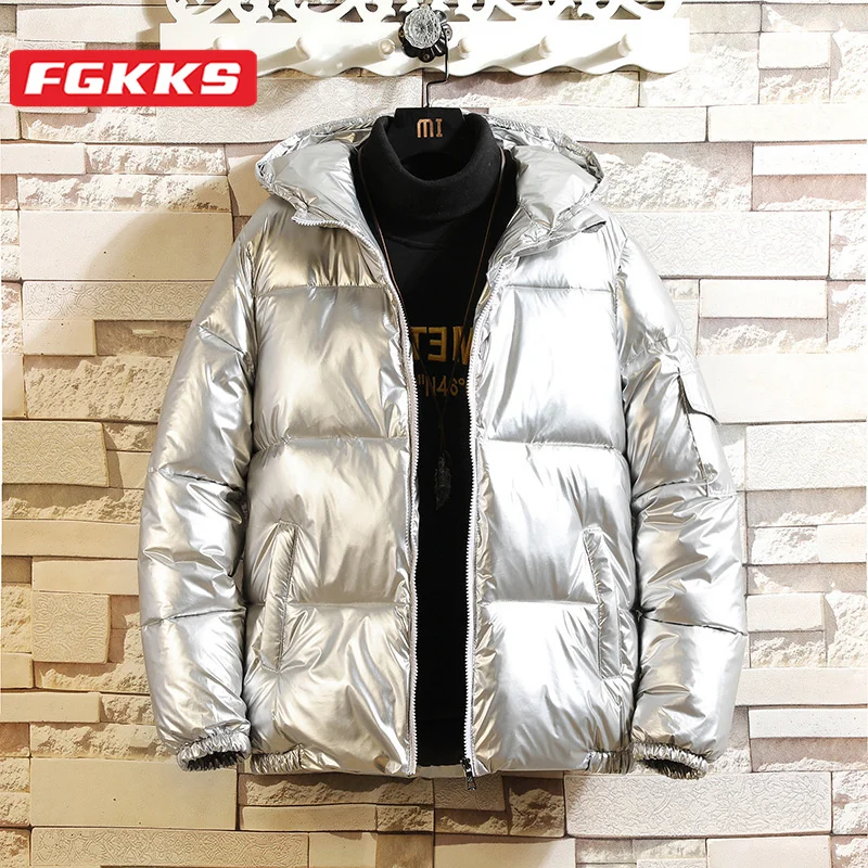 

FGKKS 2023 Outdoor Leisure Parker Cotton-Padded Men's Cotton Hooded Double Coat High Quality Leisure Parker Cotton-Padded Men's