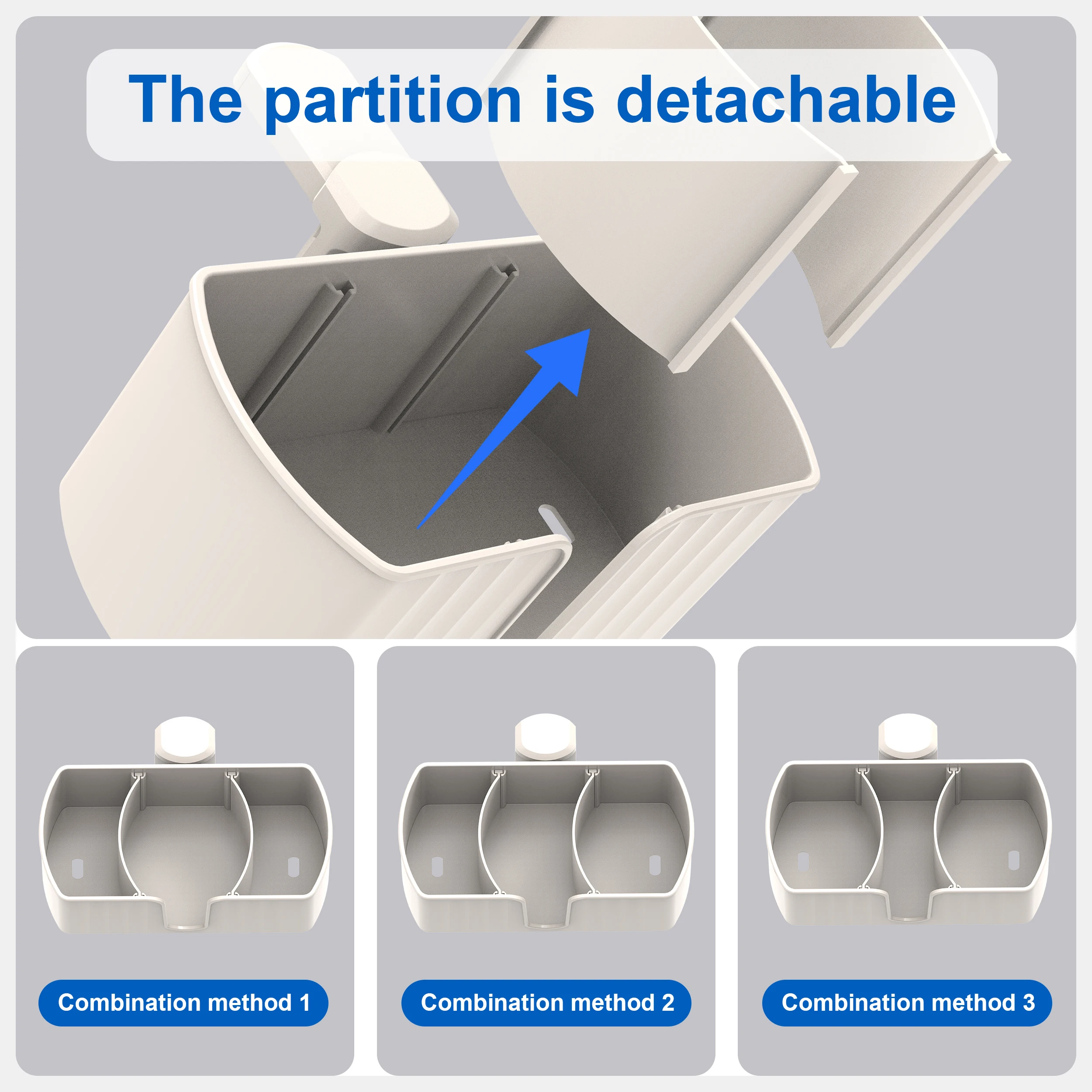 Organizer da scrivania 4 in 1 - Portabicchieri e porta cuffie da appendere sotto la scrivania con 2 fori per cavi - Gancio girevole, per bicchiere, telefono e penna - immagine 3