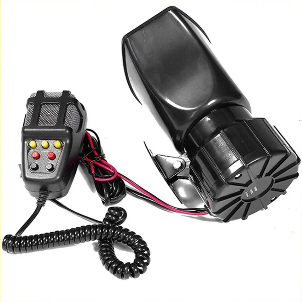 100W Mic PA System Emergency Amplifier Hooter 12V 24V Police Siren Air Horn Megaphone Tone Car Horn Car Warning Alarm Speakers car siren horn car air horn