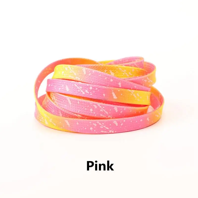 Leuchtende Schnürsenkel, leuchtende fluoreszierende Schnürsenkel für Sneakers, flache Schnürsenkel, Schuhe, Farbverlaufs-Schnürsenkel, 120/140/160 cm – Detail 18