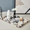 Natural Marble Tray for Bathroom Countertop, Vanity Tray Stone Storage Tray for Home Decor, 12"x8" Genuine Marble Bathroom 4