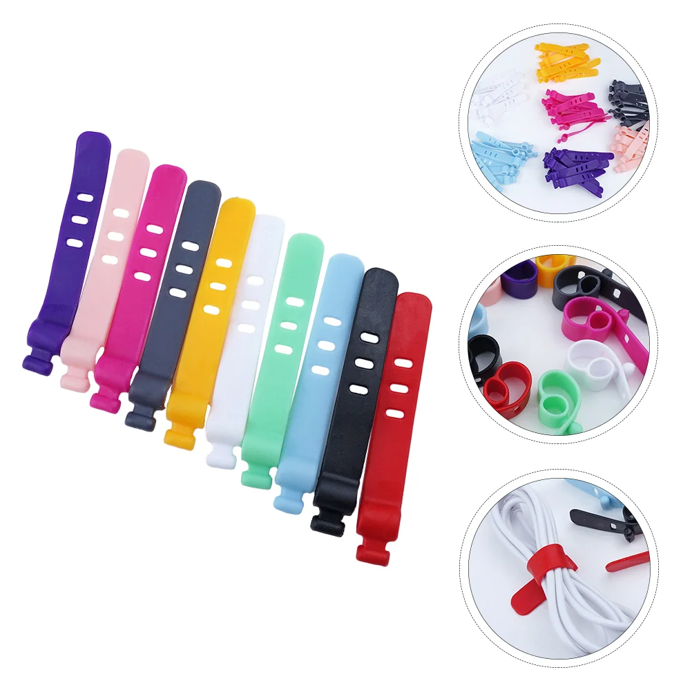 

Hook and Loop Ties Cable Manager Table Top Protector Cord Management Organizers