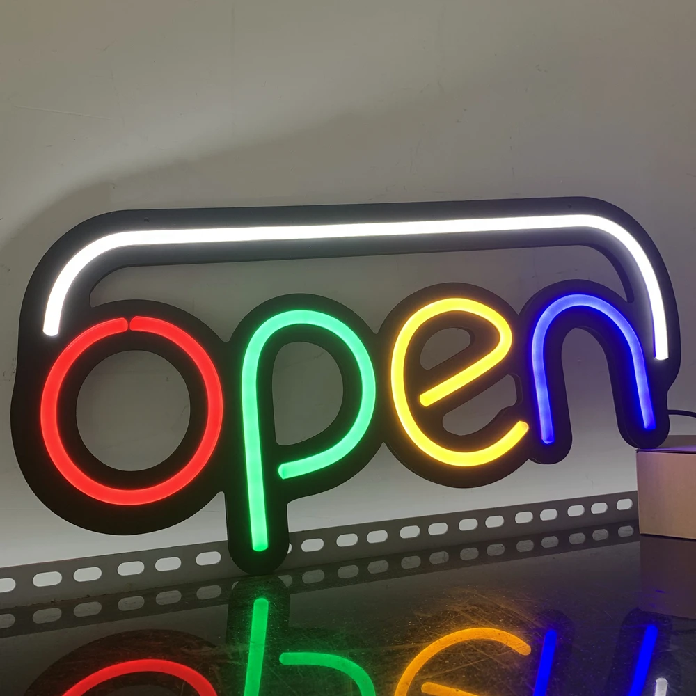 ネオン管調 LDE デザイン サイン プレート 看板 オープン OPEN ネオン管調 LDE デザイン サイン プレート 看板 オープン OPEN