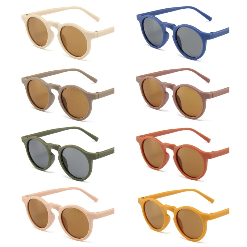 

Детские солнцезащитные очки, солнцезащитные очки для девочек, детские винтажные круглые солнцезащитные очки пляжного оттенка для